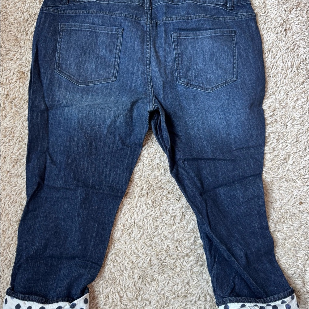 Coldwater Creek Dark Blue Cropped Jeans - Picture 2 of 4
